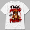 “Fuck Around and Find Out” Horror Graphic T-Shirt