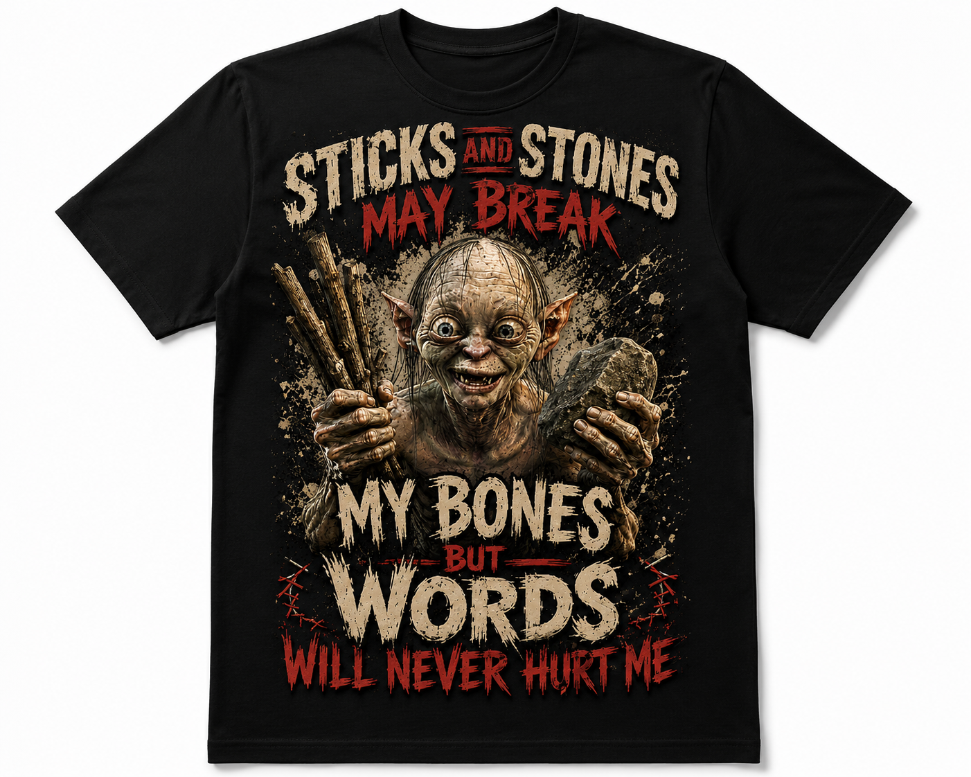 Sticks & Stones Horror Tee