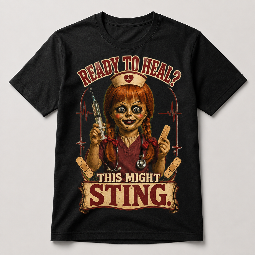 Ready to Heal? Horror Nurse Graphic T-Shirt