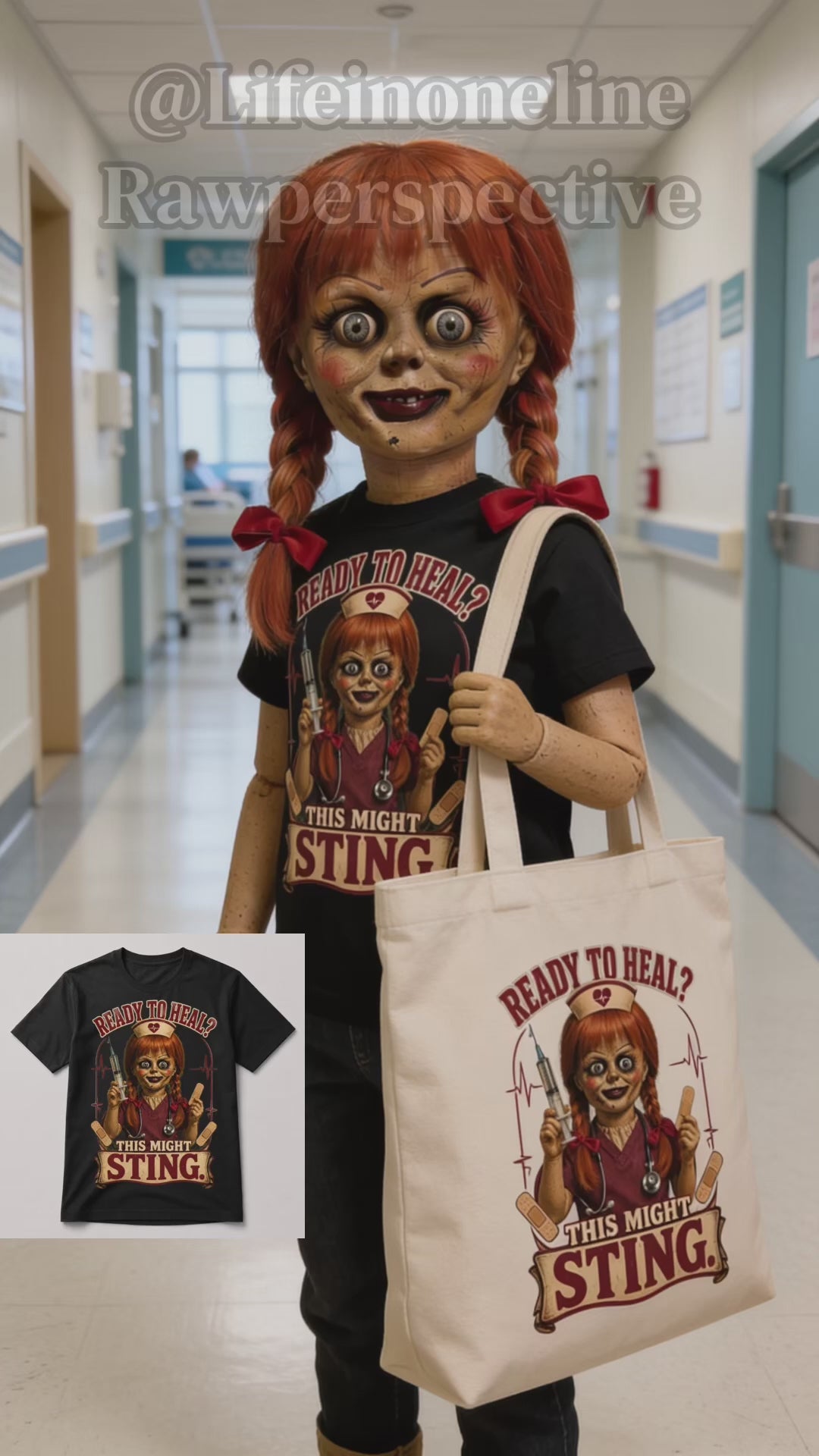 Ready to Heal? Horror Nurse Graphic T-Shirt